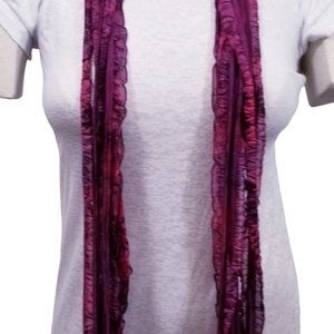 Red Purple Flutter Scarf Lightweight Women Accessory Multiwear